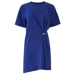 rag & bone Mitchell Shift Dress Pacific‎ Blue Jersey Knit Tailored Waist